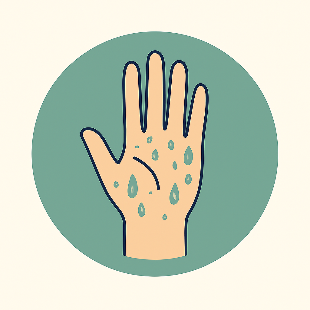 Routine gegen Schwitzige Hände